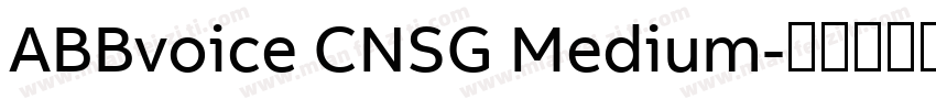 ABBvoice CNSG Medium字体转换